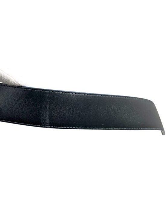 Louis Vuitton Belt Ceinture LV Line Black Blue Monogram Eclipse Reversible